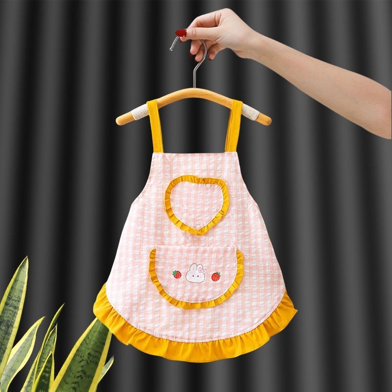 Children's smock, baby eating bib, sleeveless waterproof anti-dirty protective clothing, medium and large children's anti-dirty reverse dressing, painting apron