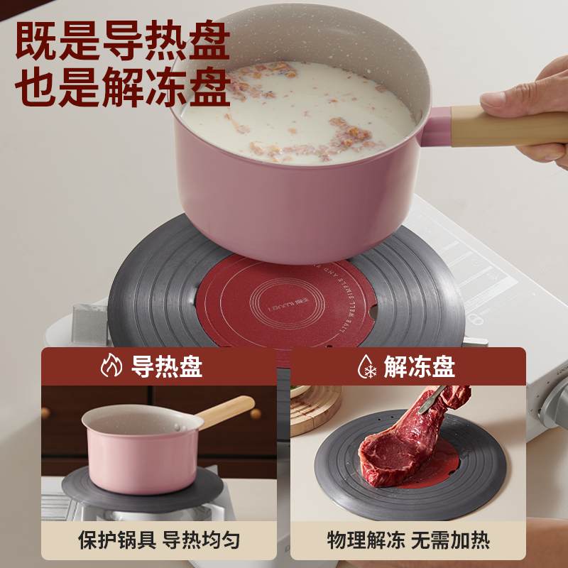 lanmi懒米厨房导热板燃气炉煤气灶锅底防烧黑护锅垫导热盘隔热板 - 图1