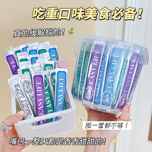 EASYLIFE/一肆生活【一桶80条】元气桃桃果香味漱口水口气持久清 - 图3