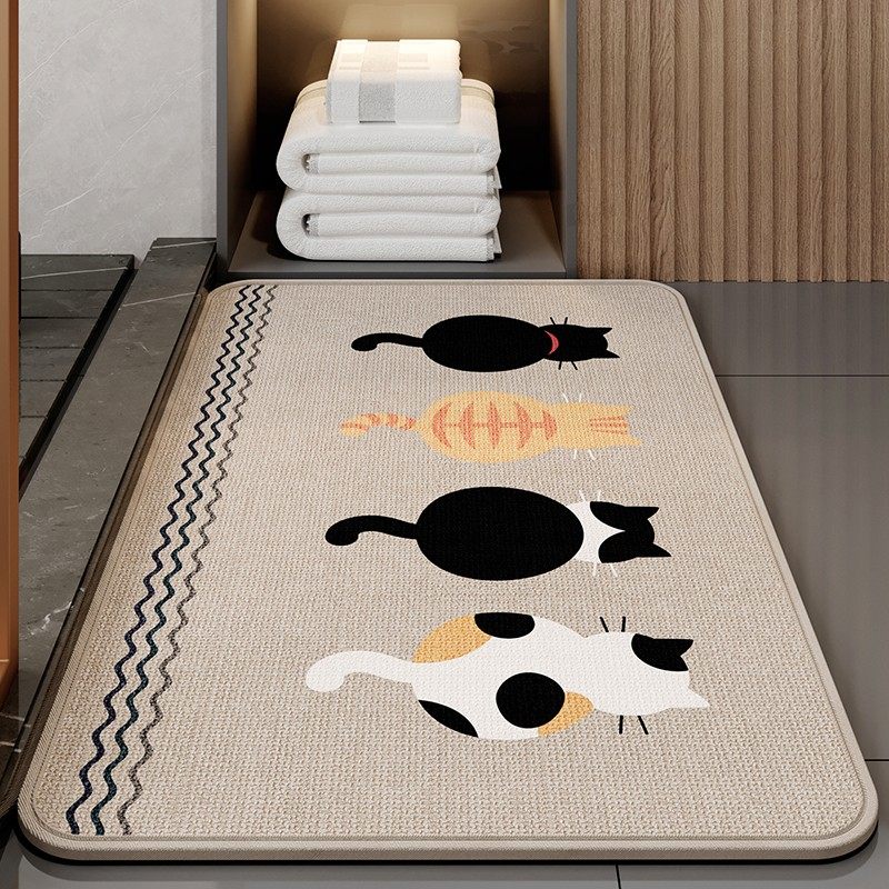 浴室地垫卫生间吸水亚麻防滑免洗防水垫子耐脏吸水垫门垫浴室垫,淘宝优惠券,粉丝福利购,淘宝优惠卷