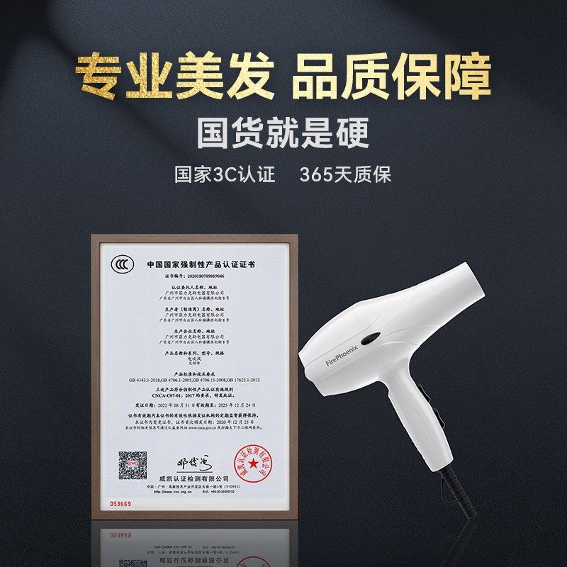 火之凤吹风机家用发型师专用发廊大功率理发店大风速干风筒3000S,淘宝优惠券,粉丝福利购,淘宝优惠卷