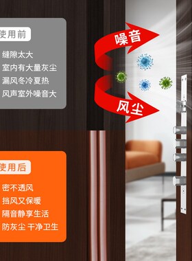 房门防风吹异响门关不紧神器自粘门框缓冲防碰撞门缝隙隔音密封条