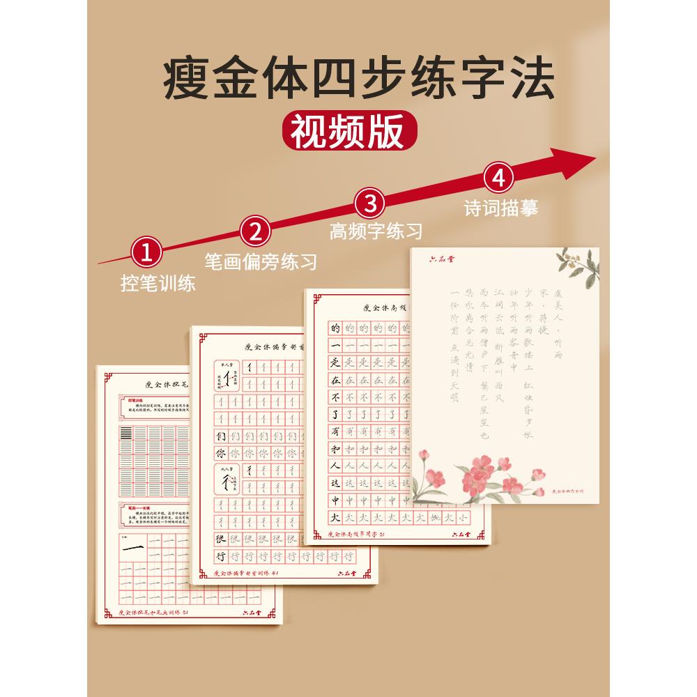 瘦金体硬笔字帖初学者入门宋徽宗古风千字文女生字体成人临摹钢笔 - 图1