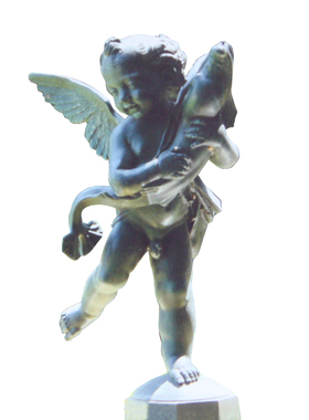 户外大型玻璃钢小天使雕像园林景观人物铸铜雕像城市别墅雕塑摆件