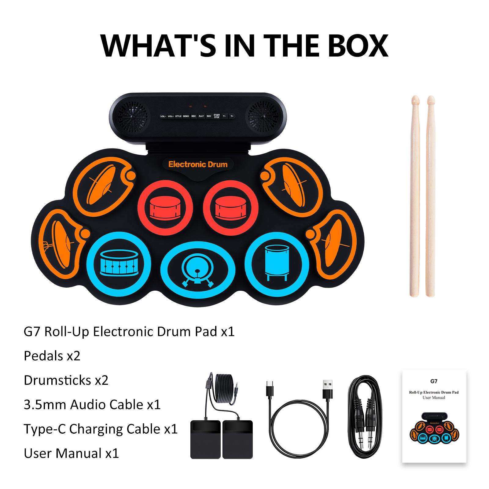 G7手卷电子鼓架子鼓折叠便携专业练手神器爵士儿童初学者电子,淘宝优惠券,粉丝福利购,淘宝优惠卷