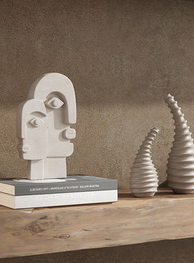 匠十三 侘寂软装饰品摆件创意中古民宿酒店陶瓷花瓶艺术摆件