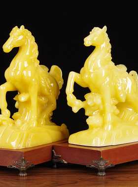 招财玉马摆件酒柜玄关客厅创意礼品办公室老板桌马中式装饰工艺礼