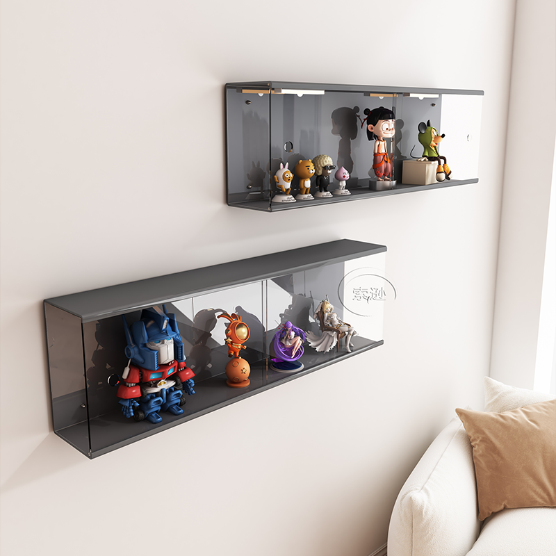 手办展示柜盲盒收纳展示架壁挂式防尘储物柜挂墙透明亚克力收纳柜,淘宝优惠券,粉丝福利购,淘宝优惠卷