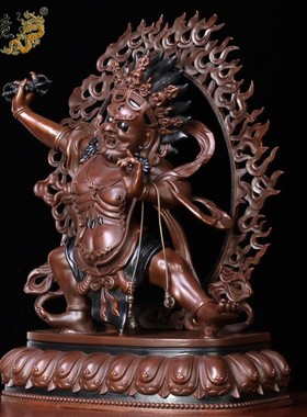 真古意 纯铜金刚手菩萨摆件随身秘密主佛像金刚藏传密宗尼泊尔像