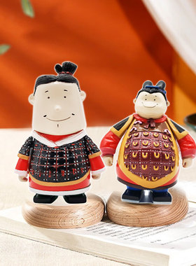 节日礼物西安旅游纪念品秦兵马俑秦大大秦胖胖公仔家居摆件伴手礼