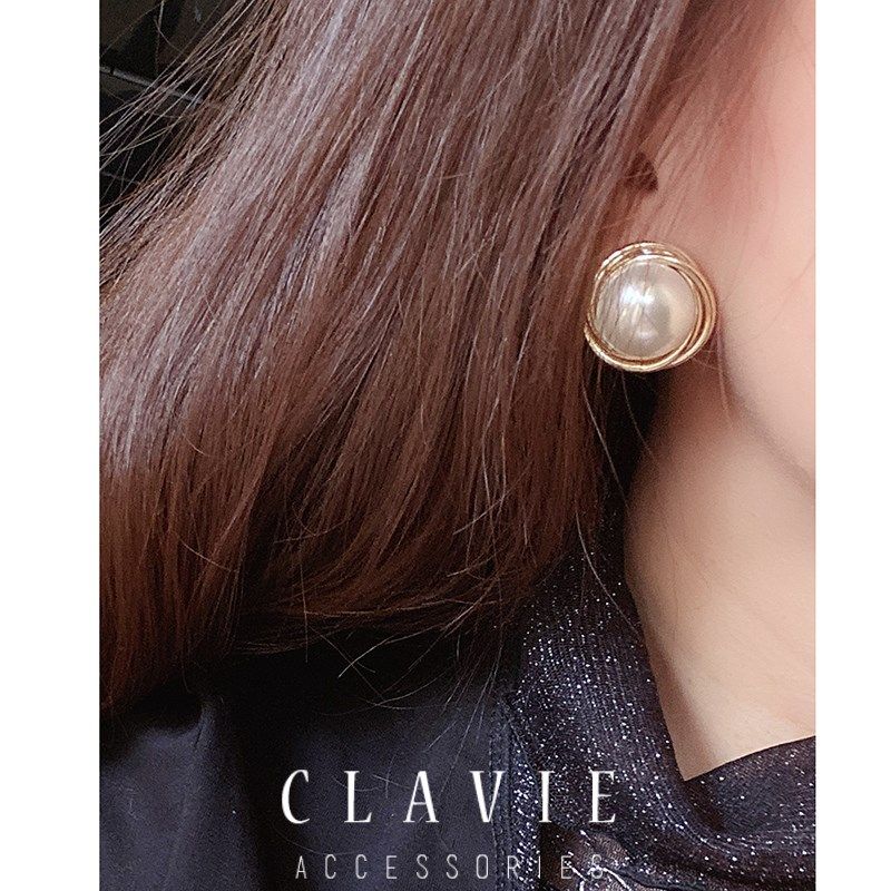 大珍珠耳夹秋冬款无耳洞耳钉耳环女日常复古人造高级感简约港风味,淘宝优惠券,粉丝福利购,淘宝优惠卷