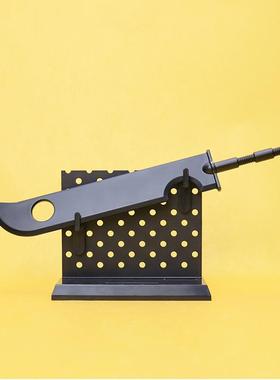 忍者迷你道具22CM再不斩兵器斩首大刀黑色金色金属工艺品模型摆件