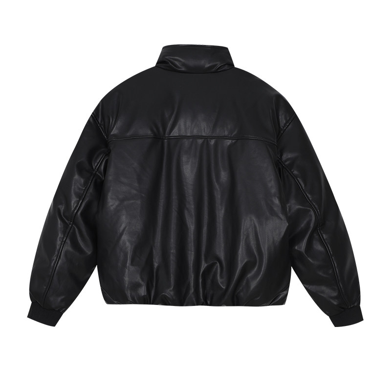 【明星同款】飞行皮夹克25年冬季美式中性短款棉服休闲立领外套
