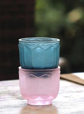 琉璃建水杯摆件庭院茶室桌面摆放会客喝茶装饰香炉香器用品