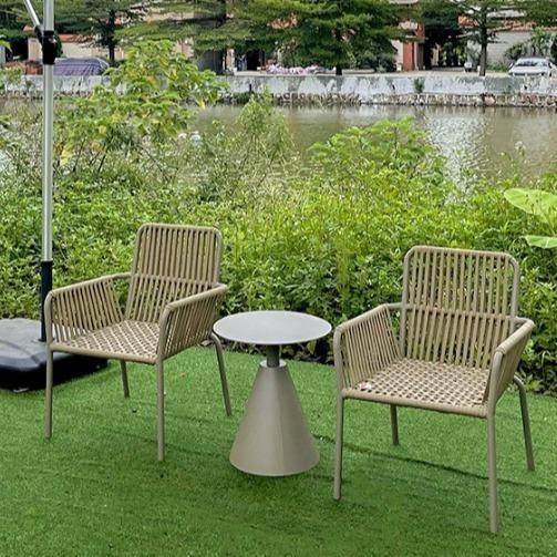 户外花园庭院现代简约绳编椅子室外客厅咖啡厅小茶几藤椅组合家具,淘宝优惠券,粉丝福利购,淘宝优惠卷