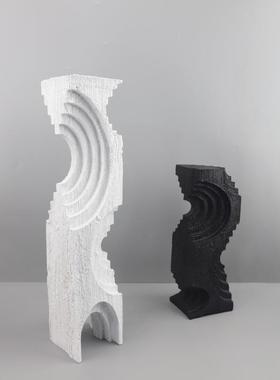 北欧创意树枝状木纹树脂摆件客厅玄关书房电视柜样板房家居装饰品