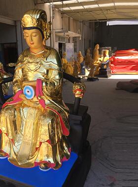 树脂佛像寺庙祠堂工艺品摆件 2m贴金彩绘泰山圣母泰山奶奶神像