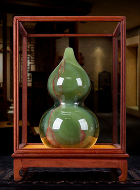 石诚记天然玉石葫芦平安摆件家居饰品客厅电视柜玄关居家中式摆设