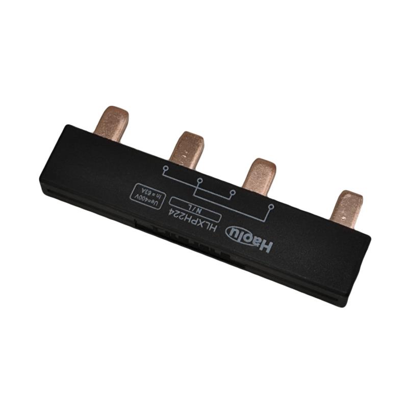 豪鲁新型过欠压专用汇流排紫铜63A空开接线排端子断路器连接铜排 - 图3