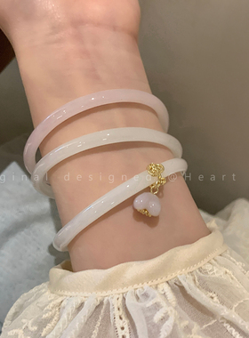 一步一响琉璃手镯女新中式搭汉服手链闺蜜国S风精致清冷感手饰