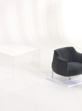 轻奢单人小沙发亚克力罩椅子模型桌面装饰摆件样板间家居软装饰品