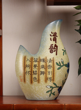 新中式陶瓷餐厅电视柜装饰品冰箱隔断橱柜展示酒柜茶叶架客厅摆件