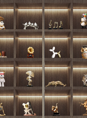 新中式博古架展示柜摆件轻奢客厅玄关办公室书柜酒柜电视柜装饰品