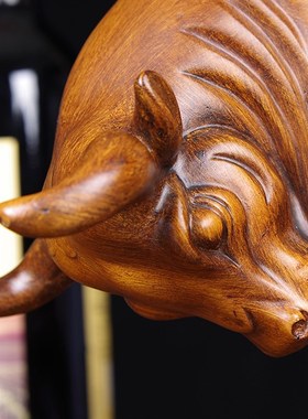 招财牛酒架摆件创意家居软装工艺品牛乔迁新居礼品客厅酒柜装饰品