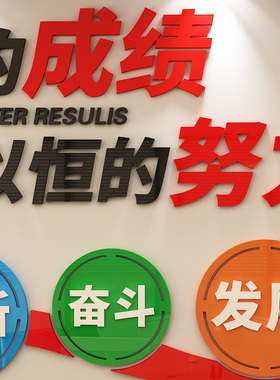 公司企业文化墙标语团队励志墙贴员工激励贴画办公室背景墙面装饰