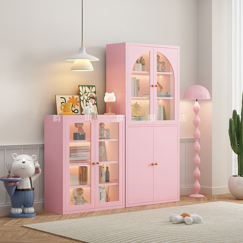 书架落地客厅铁艺防尘手办玩具收纳柜置物架储物家用儿童靠墙书柜,淘宝优惠券,粉丝福利购,淘宝优惠卷