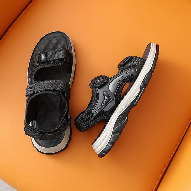 口碑佳作!Q弹鞋底!外贸男士夏季时尚百搭运动凉鞋魔术贴沙滩鞋,淘宝优惠券,粉丝福利购,淘宝优惠卷