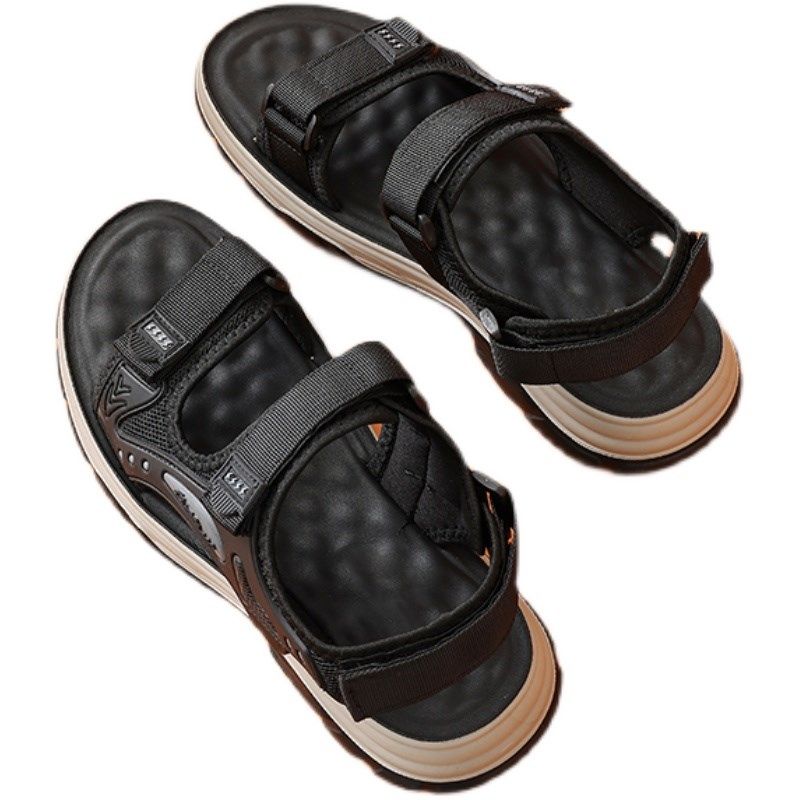 口碑佳作!Q弹鞋底!外贸男士夏季时尚百搭运动凉鞋魔术贴沙滩鞋,淘宝优惠券,粉丝福利购,淘宝优惠卷