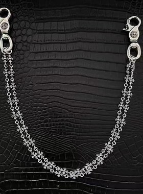 流行饰品复古十字花包包链日韩个性十字架项链裤链包Z包挂链新款