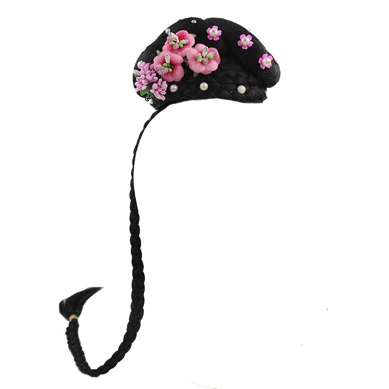 古典舞蹈表演头饰桃李杯独舞良宵艺考头饰发饰假发套装扇子舞头饰 - 图2