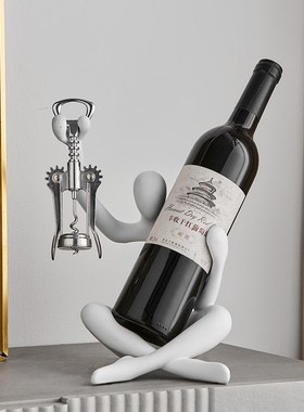 镂空人物酒架酒柜装饰品摆件轻奢高档现代简约客厅电视柜家居软装