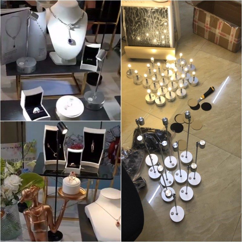led无线可充电1W3W小射灯玻璃柜台射灯珠宝展柜灯展示立杆展会灯,淘宝优惠券,粉丝福利购,淘宝优惠卷