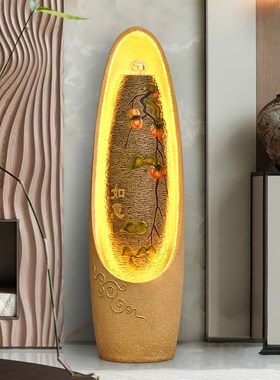 水车流水摆件循环水客厅招财装饰品室内生财开业礼物风水轮加湿器