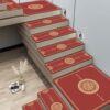 Stair step mat red festive wedding carpet leather 2026 New Year no-wash non-slip floor mat glue-free can be customized