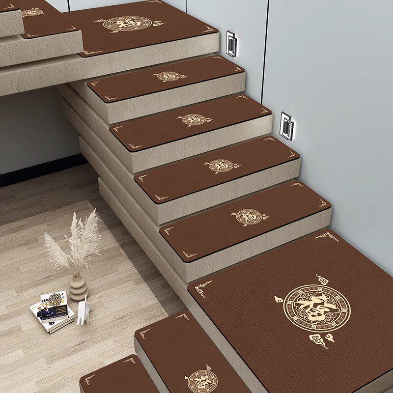 Stair step mat red festive wedding carpet leather 2026 New Year no-wash non-slip floor mat glue-free can be customized