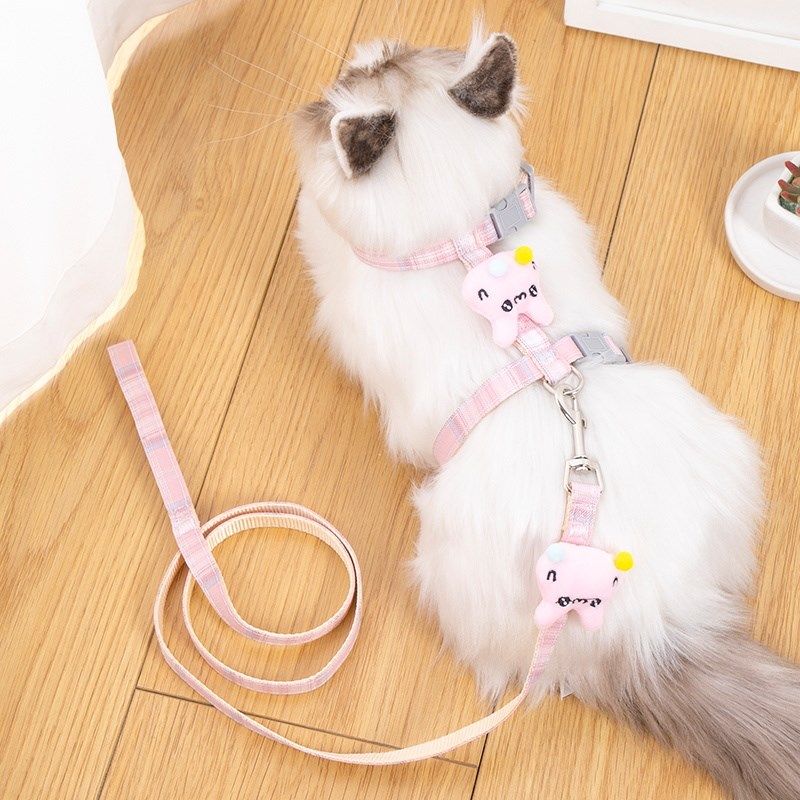 猫咪牵引绳遛猫绳布偶蓝猫防挣脱胸背猫咪外出专用狗狗宠物用品,淘宝优惠券,粉丝福利购,淘宝优惠卷