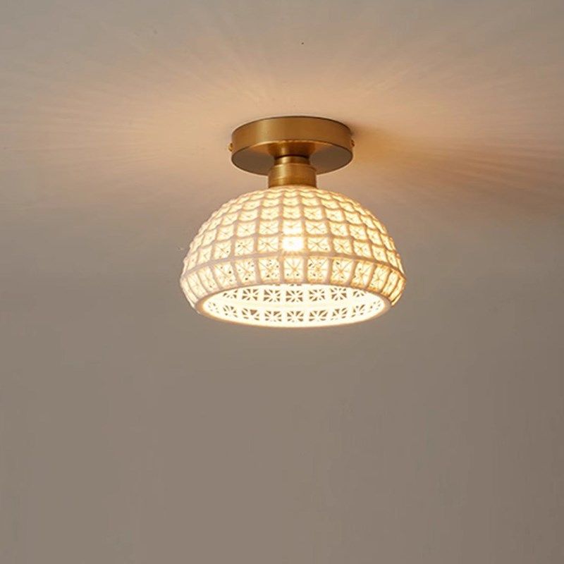 日式陶瓷走廊灯过道灯LED门厅玄关灯藤艺复古民宿入户阳台吸顶灯,淘宝优惠券,粉丝福利购,淘宝优惠卷