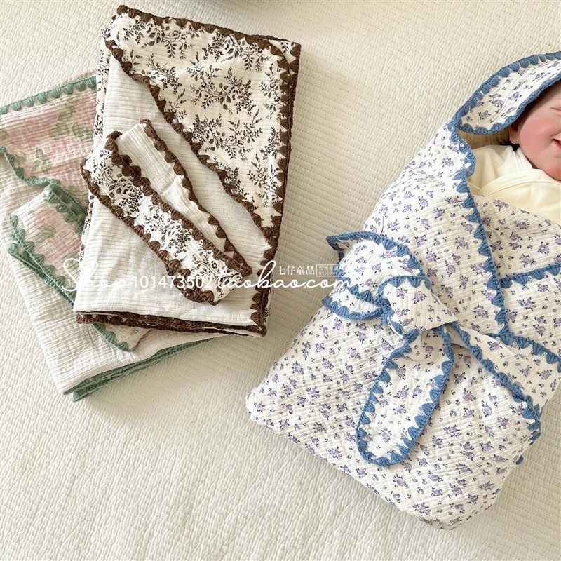 初生婴儿抱被产房包单新生儿包被春秋纯棉纱布夏季薄款宝宝包裹被,淘宝优惠券,粉丝福利购,淘宝优惠卷