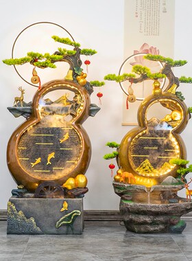 客厅中式葫芦流水生财摆件循环水家居景观客厅装饰办公室开业礼品