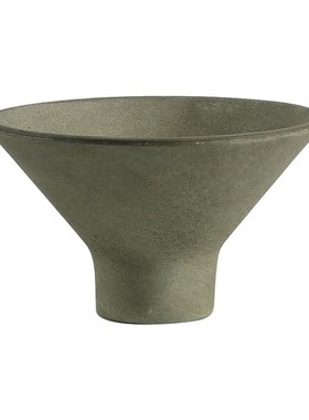 简约现代侘寂风陶瓷高脚果盘摆件样板间I酒店餐厅客厅茶几桌面摆