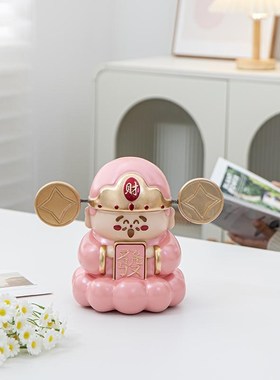 梅杜莎创意新款财神爷存钱罐储蓄罐开业礼物客厅桌面玄关摆件装饰