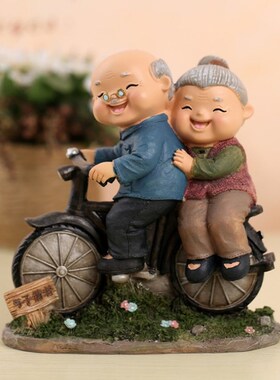 乡村复古怀旧房子摆件茶台装饰家居饰品生日伴手礼物父母结婚纪念