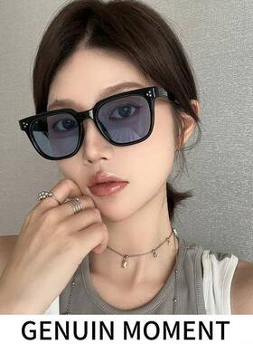 百搭素颜冰透灰氛围感太阳镜男款NACO防紫外线偏光可配近视墨镜女