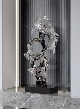 新中式透明珊瑚石透明雕塑酒店大堂摆件装置艺术品客厅玄关饰品