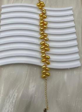 欧美风老钱风金珍珠设计延长链