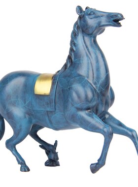 朴器 手工彩绘铜马摆件 铜骏马摆件 铜马到成功摆件